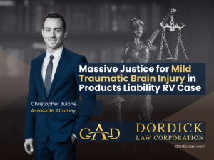 Massive Justice for Mild Traumatic Brain Injury in Products Liability RV Case