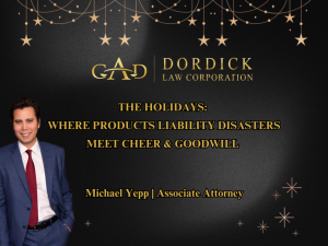 THE HOLIDAYS: WHERE PRODUCTS LIABILITY DISASTERS MEET CHEER AND GOODWILL