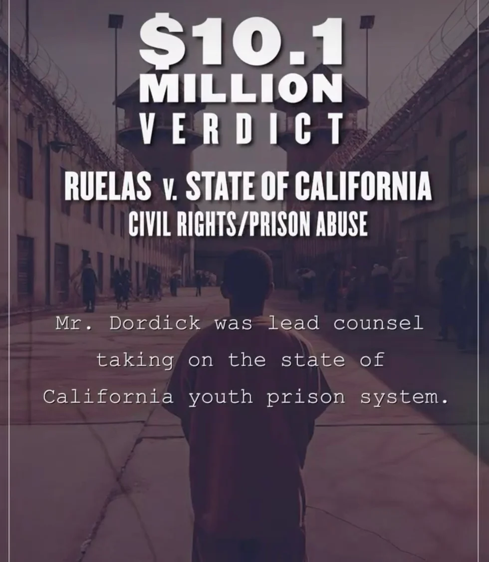 Ruelas v. State of California - $10.1 Million Verdict - San Bernadino, California