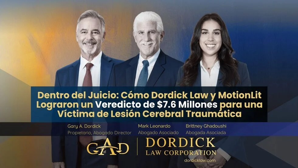 Dentro del Juicio: Cómo Dordick Law Corporation y MotionLit Lograron un Veredicto de $7.6 Millones para una Víctima de Lesión Cerebral Traumática