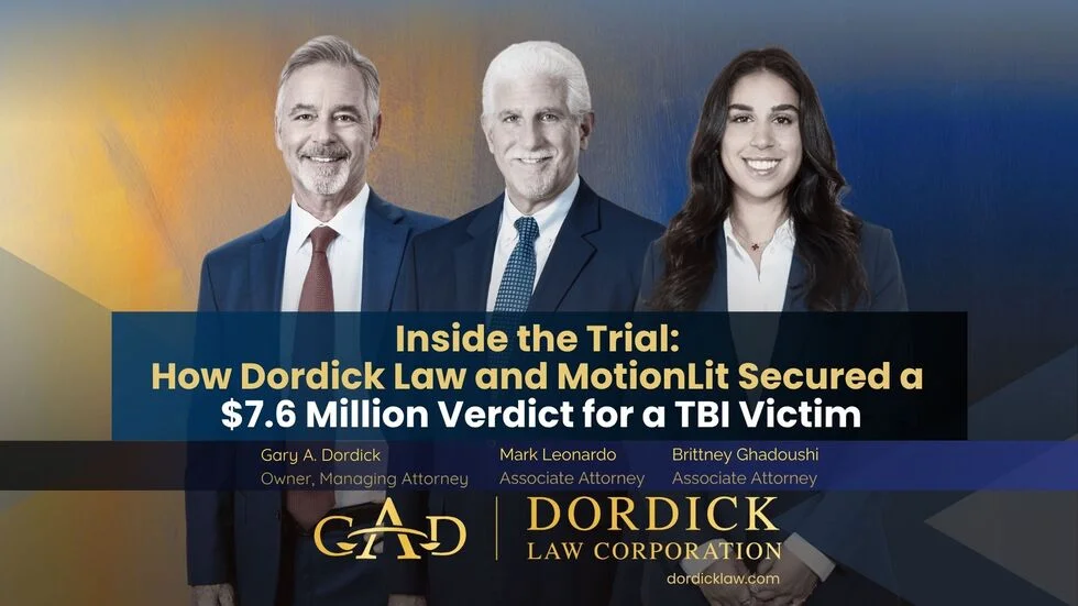 Inside the Trial: How Dordick Law Corporation and MotionLit Secured a $7.6 Million Verdict for a TBI Victim