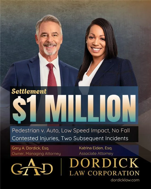 $1 Million Settlement Secured in Pedestrian Injury Case