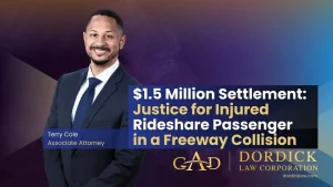 $1.5 Million Settlement, Justice for Injured Rideshare Passenger in Freeway Collision