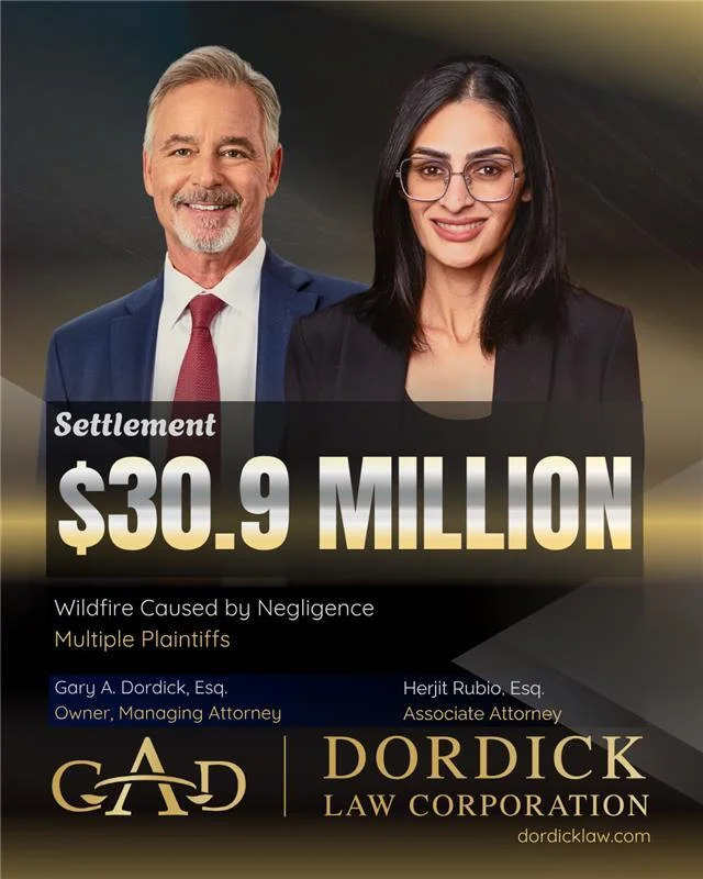 $30.9 Million Settlement for Multiple Plaintiffs: Wildfire Caused by Negligence