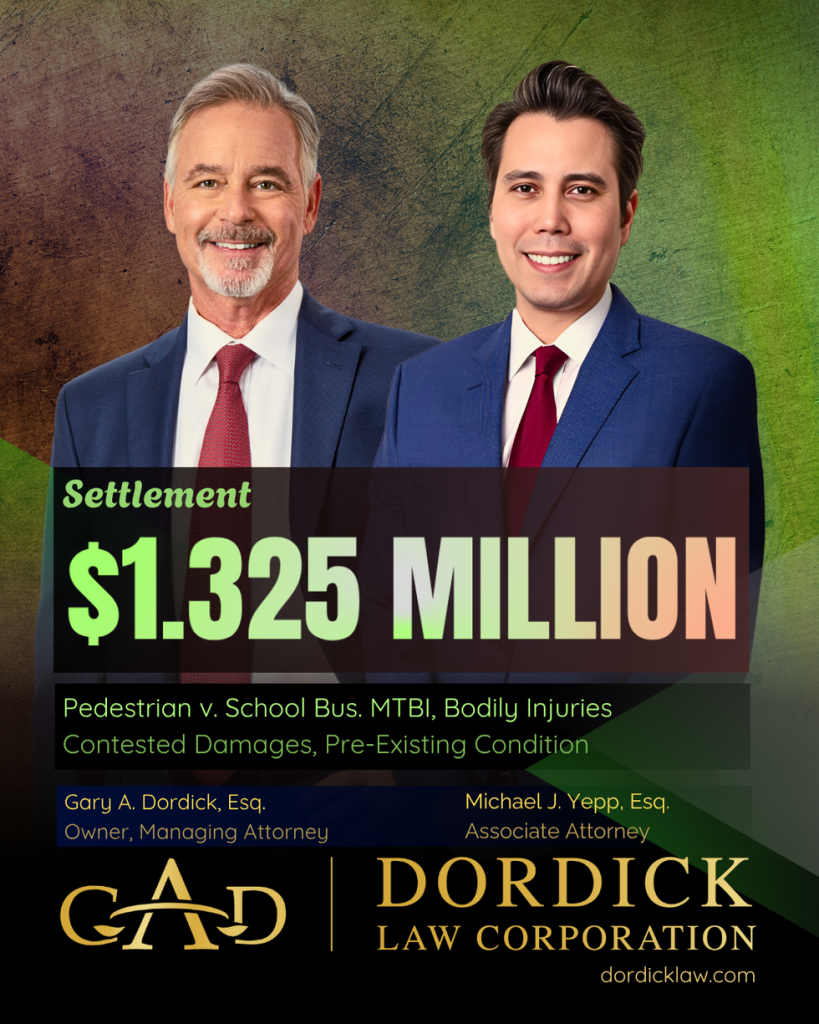 $1.325 Million Settlement: Pedestrian v. School Bus. MTBI, Bodily Injuries, Contested Damages, Pre-Existing Condition