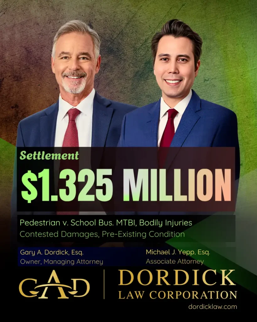 $1.325 Million Settlement: Pedestrian v. School Bus. MTBI, Bodily Injuries, Contested Damages, Pre-Existing Condition
