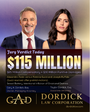 $115 Million Verdict: Alexandra Gucci Zarini vs Patricia Gucci and Joseph Ruffalo. Gucci resolved after Pretrial Motions.