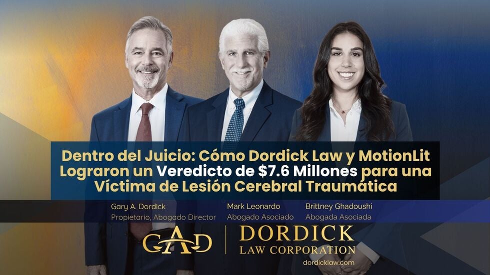 Dentro del Juicio: Cómo Dordick Law y MotionLit Lograron un Veredicto de $7.6 Millones para una Víctima de Lesión Cerebral Traumática