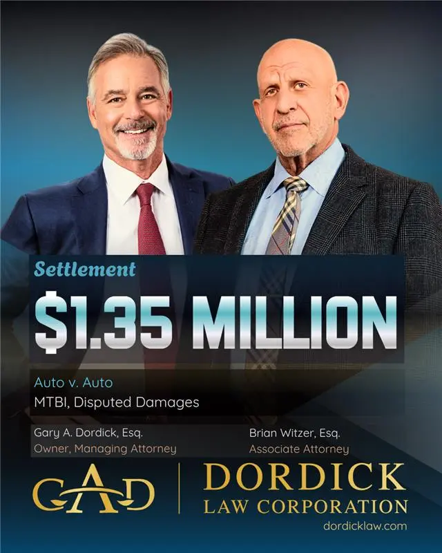 1.35M Settlement Brian Witzer Gary Dordick Law