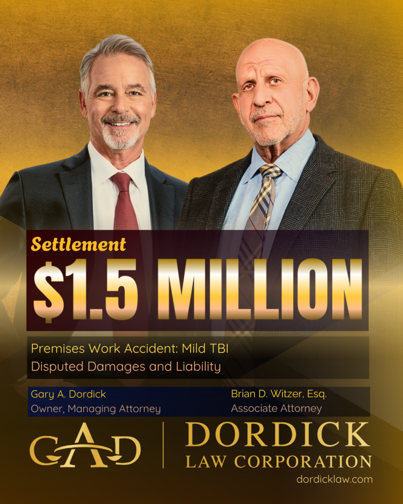 $1.5 Million Settlement: Premises Work Accident, Mild TBI