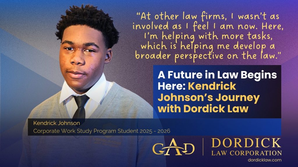 A Future in Law Begins Here Kendrick Johnson’s Journey with Dordick Law 3