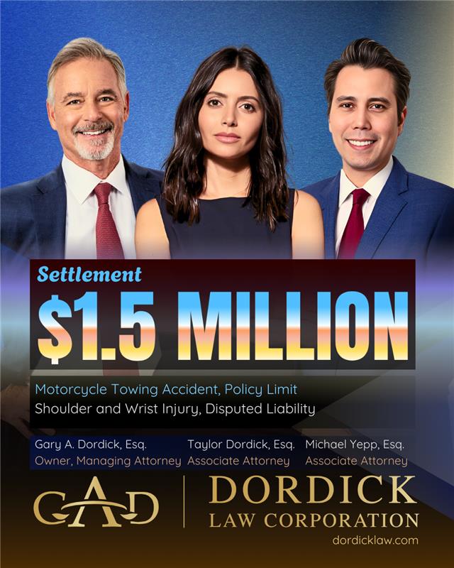 $1.5 Million Settlement Gary & Taylor Dordick Michael Yepp