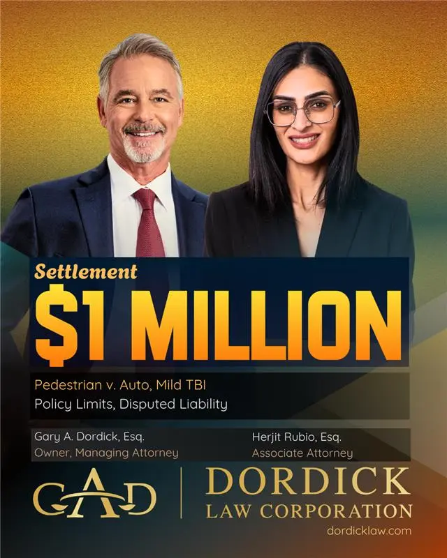 1 Million Settlement Herjit Rubio Gary Dordick Law