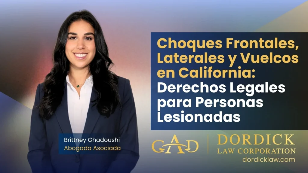 Choques Frontales, Laterales y Vuelcos en California: Derechos Legales para Personas Lesionadas