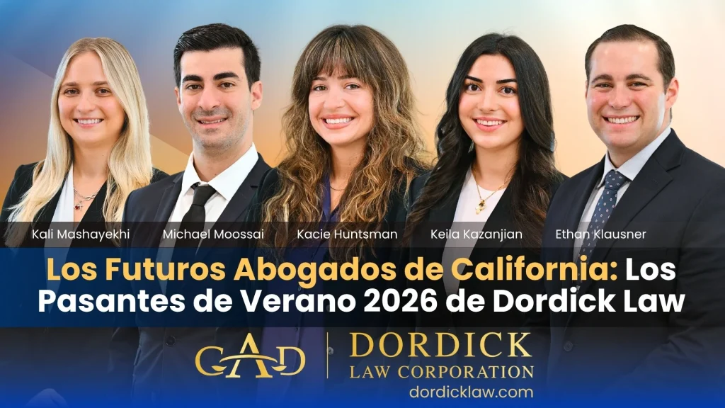 Los Futuros Abogados de California: Los Pasantes de Verano 2026 de Dordick Law