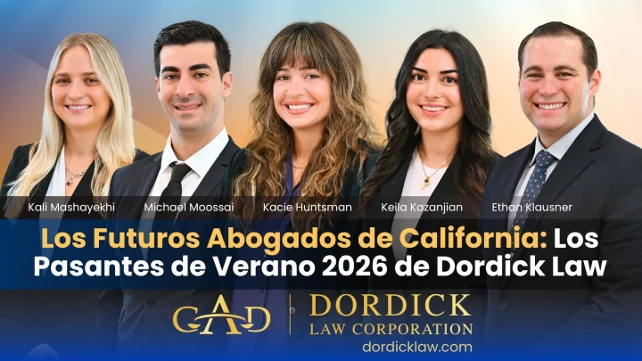 Los Futuros Abogados de California: Los Pasantes de Verano 2026 de Dordick Law