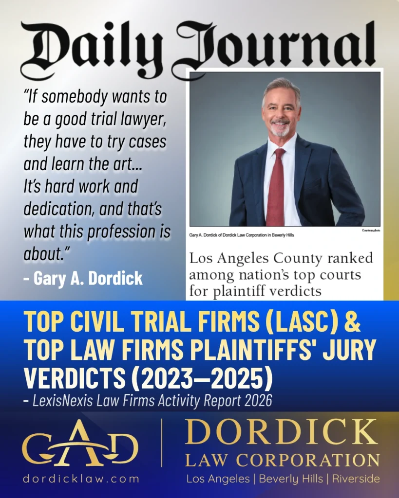 Gary Dordick Law Daily Journal and LexisNexis Recognition - June 2026